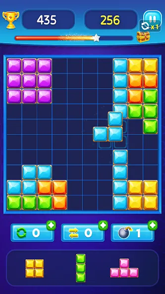 Block Puzzle - Gem Block MOD APK: Без рекламы и бесконечные подсказки — скриншот 2