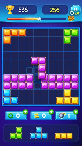 Block Puzzle - Gem Block MOD APK: Без рекламы и бесконечные подсказки — скриншот 3