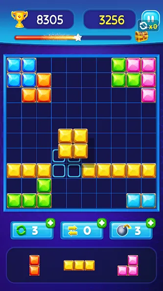 Block Puzzle - Gem Block MOD APK: Без рекламы и бесконечные подсказки — скриншот 4