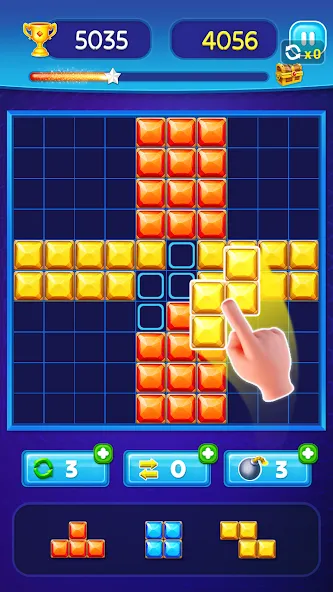 Block Puzzle - Gem Block MOD APK: Без рекламы и бесконечные подсказки — скриншот 5