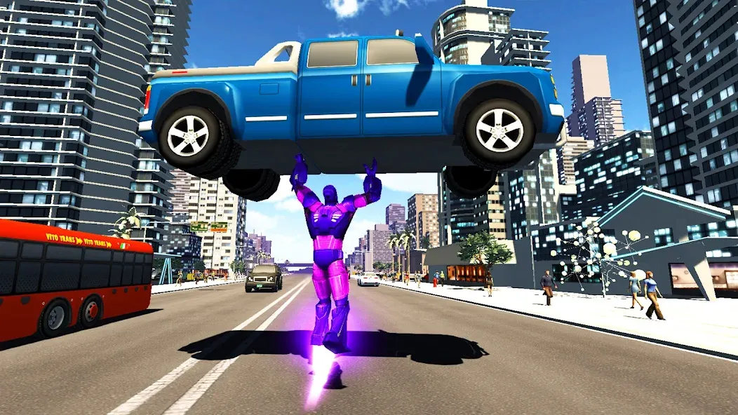 Мод Super city hero:Iron Hero War — Безлимитные деньги и алмазы, скачать APK — скриншот 3