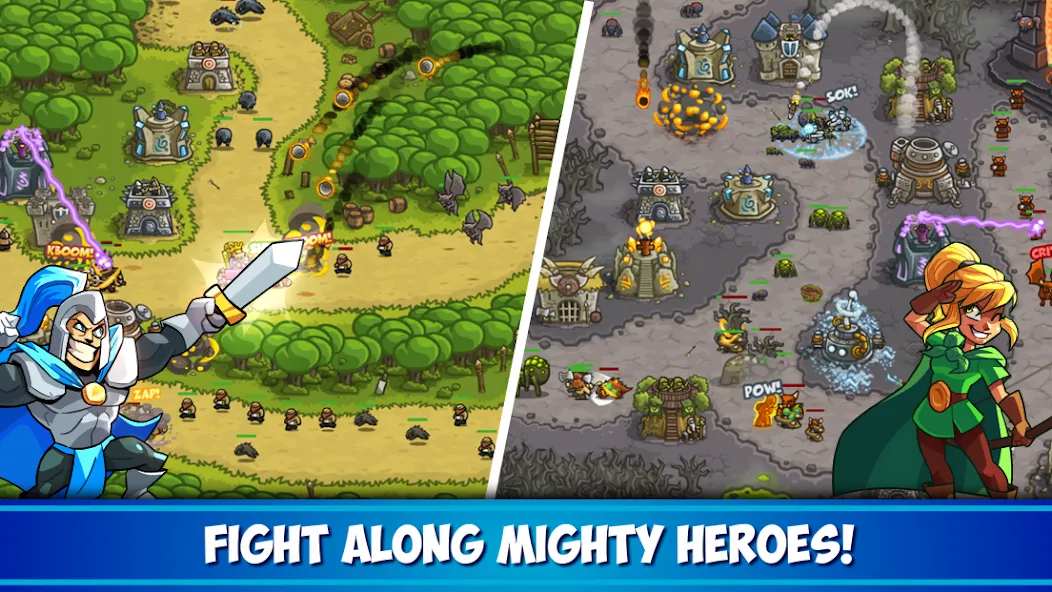 Kingdom Rush Tower Defense TD мод на Андроид: Безлимитные деньги и все башни открыты — скриншот 3 Kingdom Rush Tower Defense TD мод на Андроид: Безлимитные деньги и все башни открыты — скриншот 3