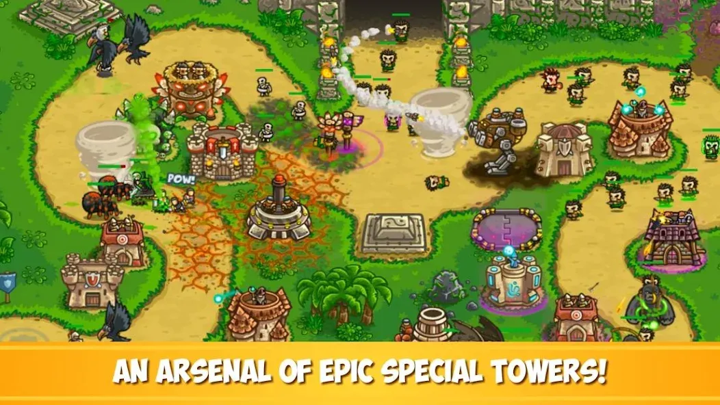 Скачать Kingdom Rush Frontiers TD Mod APK — Безлимитные деньги и герои — скриншот 4 Скачать Kingdom Rush Frontiers TD Mod APK — Безлимитные деньги и герои — скриншот 4