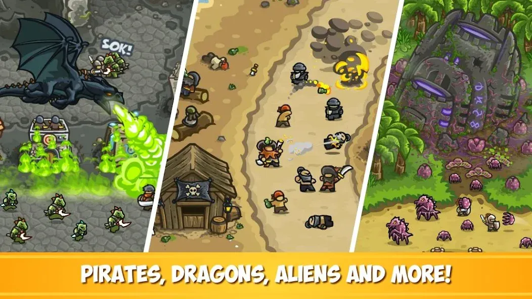 Скачать Kingdom Rush Frontiers TD Mod APK — Безлимитные деньги и герои — скриншот 5 Скачать Kingdom Rush Frontiers TD Mod APK — Безлимитные деньги и герои — скриншот 5