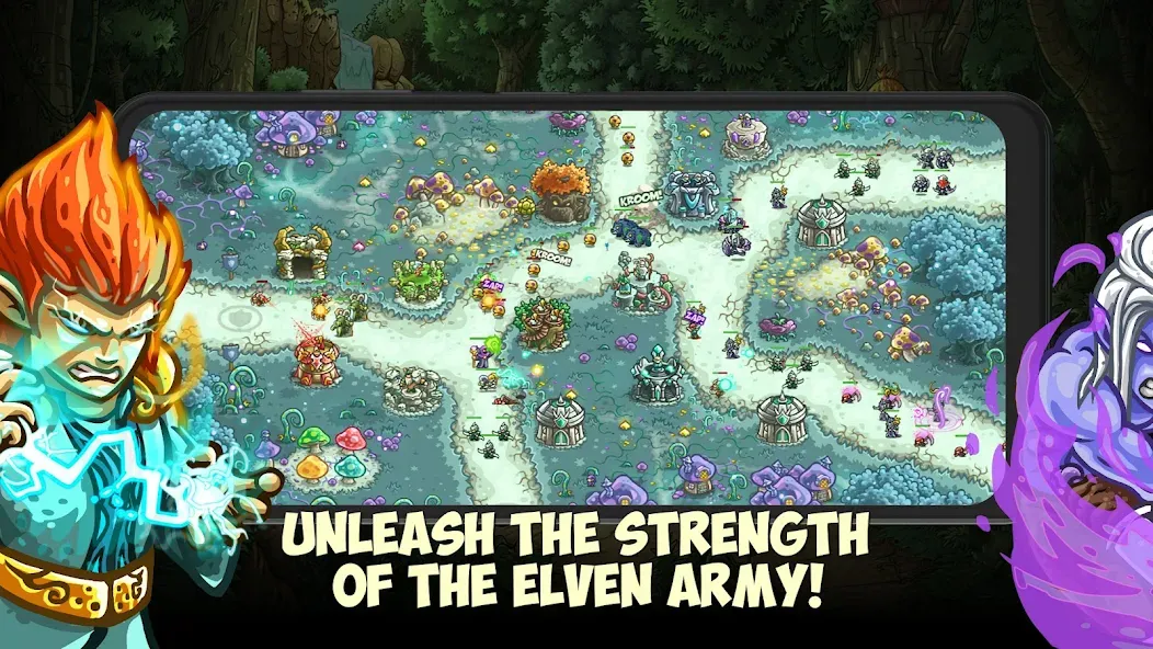 Скачать Kingdom Rush Origins TD Mod APK — Безлимитные деньги и все герои — скриншот 2 Скачать Kingdom Rush Origins TD Mod APK — Безлимитные деньги и все герои — скриншот 2