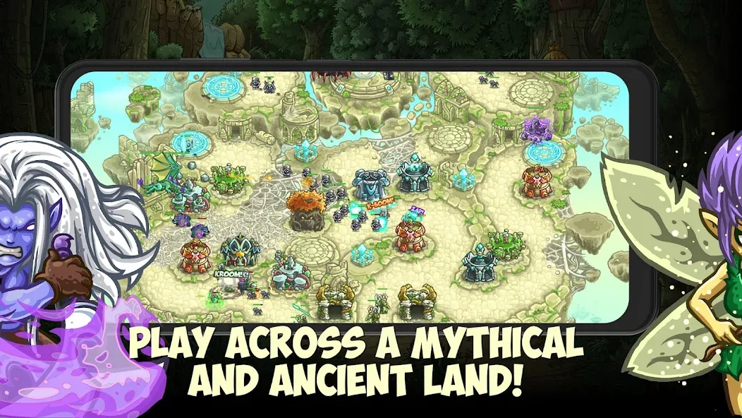 Скачать Kingdom Rush Origins TD Mod APK — Безлимитные деньги и все герои — скриншот 3 Скачать Kingdom Rush Origins TD Mod APK — Безлимитные деньги и все герои — скриншот 3