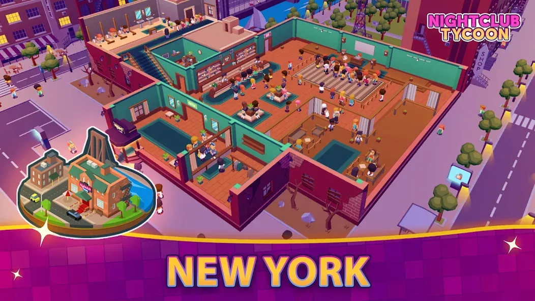 Nightclub Tycoon: Idle Empire на телефон — скачать мод: Безлимитные деньги и энергия — скриншот 3 Nightclub Tycoon: Idle Empire на телефон — скачать мод: Безлимитные деньги и энергия — скриншот 3