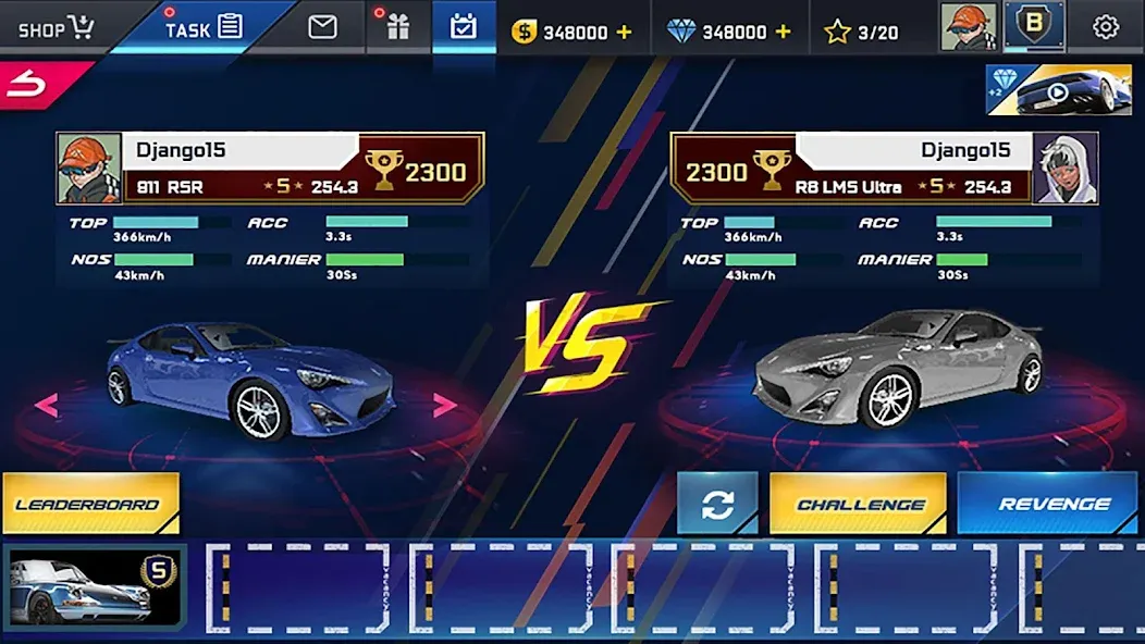 Скачать мод Street Racing HD — Безлимитные деньги и все машины открыты — скриншот 4