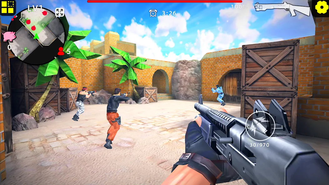 Gun Strike: FPS Shooter Game — взломанная версия, Безлимитные деньги и патроны — скриншот 2 Gun Strike: FPS Shooter Game — взломанная версия, Безлимитные деньги и патроны — скриншот 2