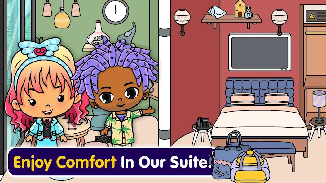 Скачать Tizi Town - My Hotel Games бесплатно — Открыты все номера и бесконечные деньги — скриншот 2
