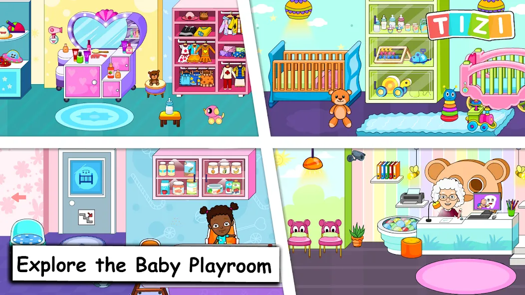 My Tizi Town Daycare Baby Game MOD APK: Безлимитные монеты и все предметы — скриншот 1 My Tizi Town Daycare Baby Game MOD APK: Безлимитные монеты и все предметы — скриншот 1