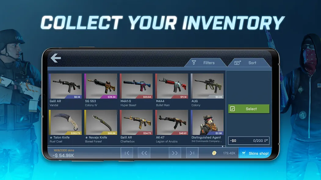Case Opener - skins simulator мод на Андроид: Много монет и все скины — скриншот 4 Case Opener - skins simulator мод на Андроид: Много монет и все скины — скриншот 4