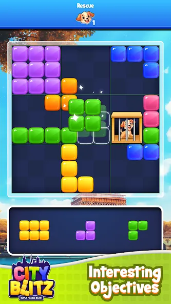 City Blitz-Block Puzzle Blast на телефон — скачать мод: Безлимитные монеты и все уровни — скриншот 3