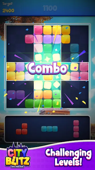 City Blitz-Block Puzzle Blast на телефон — скачать мод: Безлимитные монеты и все уровни — скриншот 4