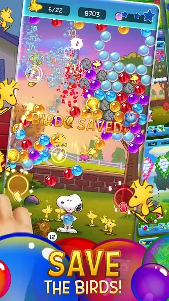 Скачать Bubble Shooter - Snoopy POP! бесплатно — Безлимитные жизни и монеты — скриншот 2 Скачать Bubble Shooter - Snoopy POP! бесплатно — Безлимитные жизни и монеты — скриншот 2