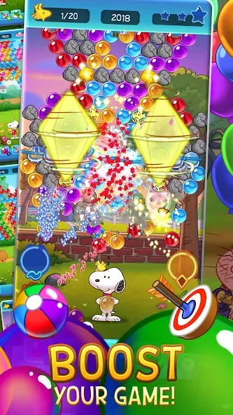 Скачать Bubble Shooter - Snoopy POP! бесплатно — Безлимитные жизни и монеты — скриншот 4 Скачать Bubble Shooter - Snoopy POP! бесплатно — Безлимитные жизни и монеты — скриншот 4