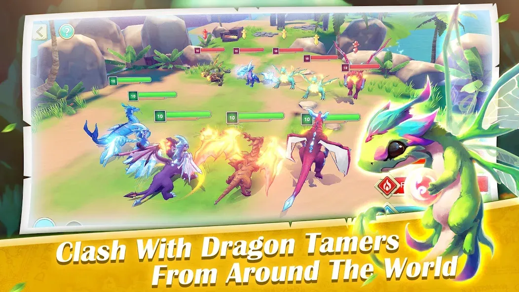 Dragon Tamer мод на Андроид: Бесконечные ресурсы и сильные драконы — скриншот 2
