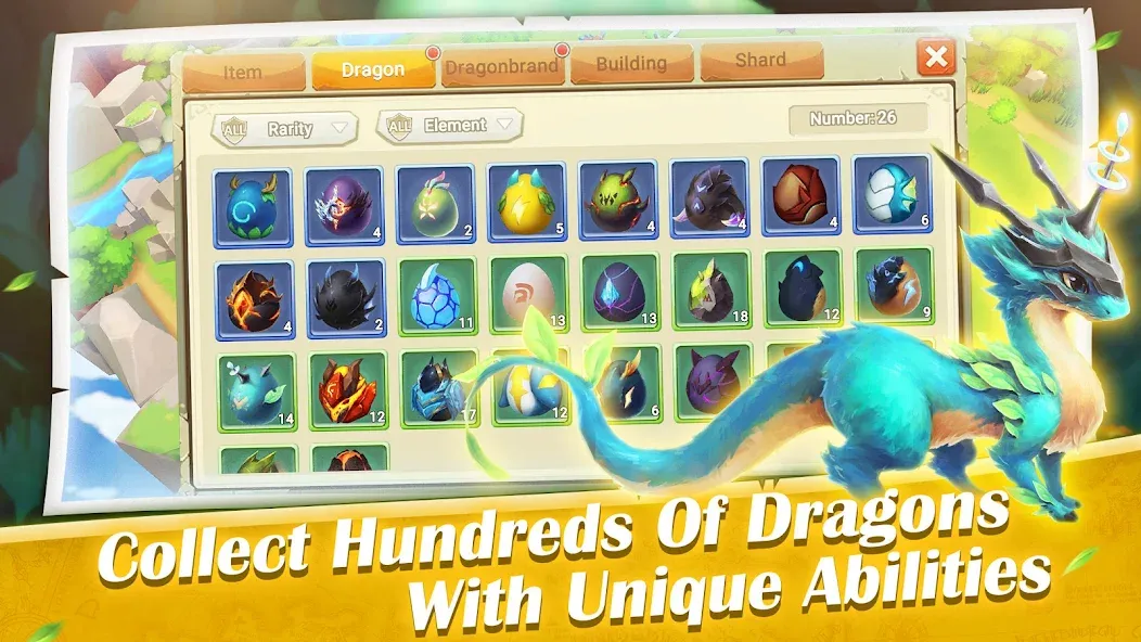 Dragon Tamer мод на Андроид: Бесконечные ресурсы и сильные драконы — скриншот 3