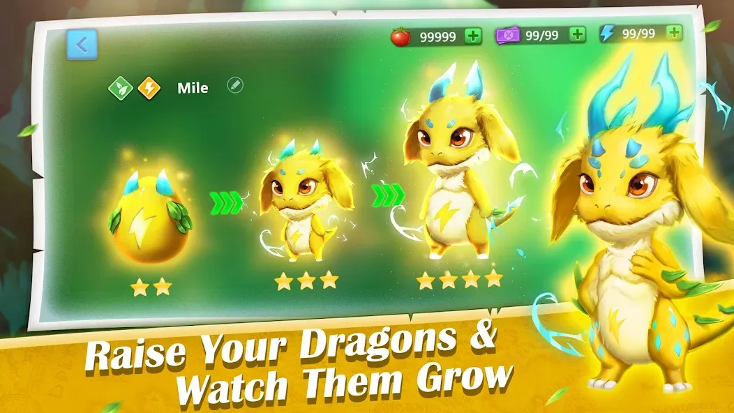 Dragon Tamer мод на Андроид: Бесконечные ресурсы и сильные драконы — скриншот 5
