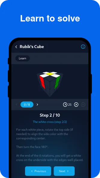 Скачать Cube Solver на Андроид с модом — Подсказки для быстрой сборки — скриншот 4