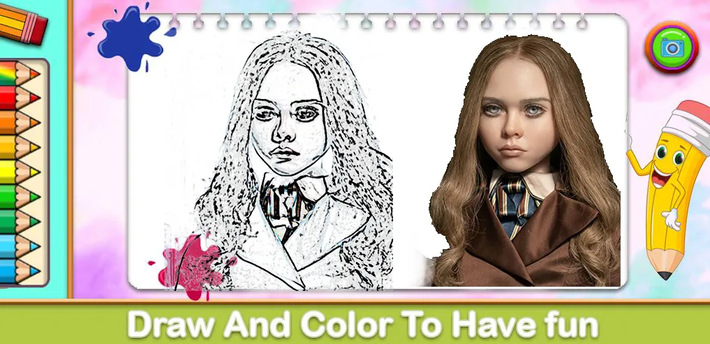 Скачать Megan Coloring Game — Все раскраски разблокированы — скриншот 1