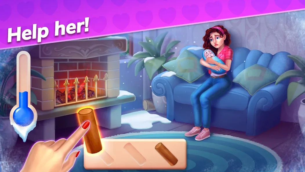 Скачать Emma's Mansion: Design & Match на Андроид с модом — Безлимитные монеты и энергия — скриншот 2
