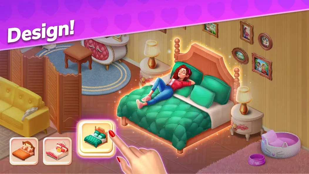 Скачать Emma's Mansion: Design & Match на Андроид с модом — Безлимитные монеты и энергия — скриншот 4