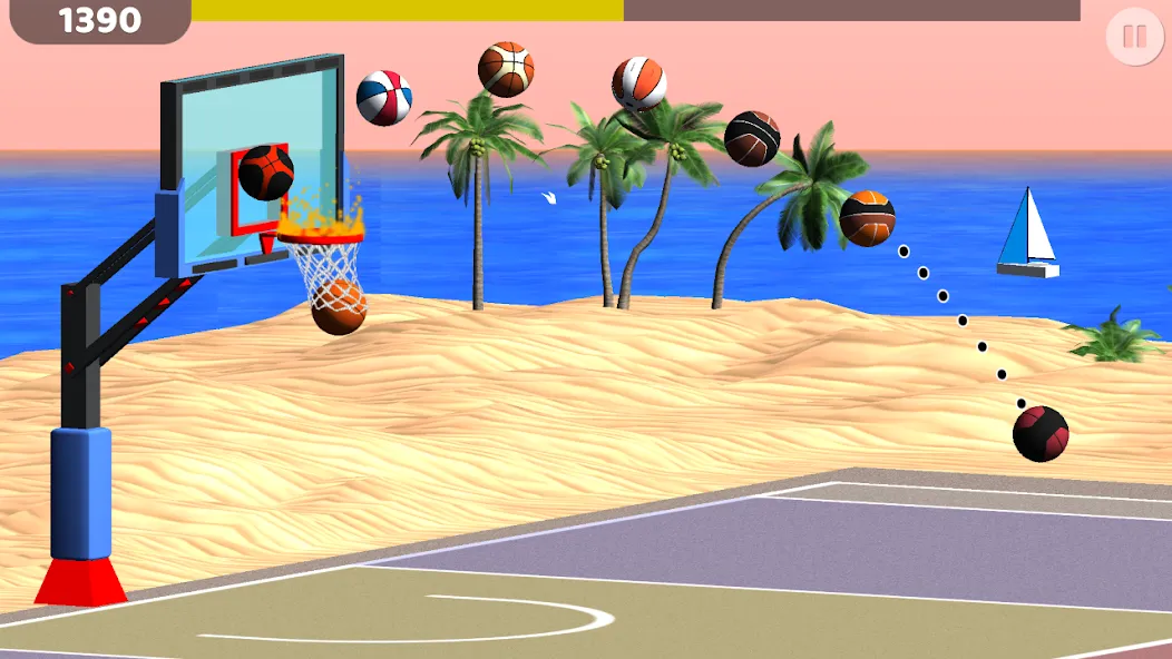 Скачать взлом Basketball: Shooting Hoops — Точные броски и много монет — скриншот 2 Скачать взлом Basketball: Shooting Hoops — Точные броски и много монет — скриншот 2