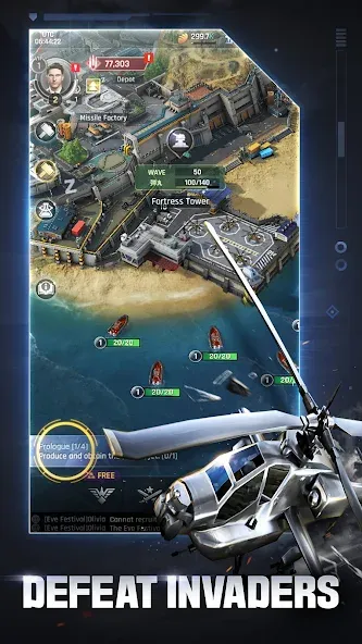 Скачать Gunship Battle Total Warfare Mod APK — Безлимитные ресурсы и усиленный флот — скриншот 4