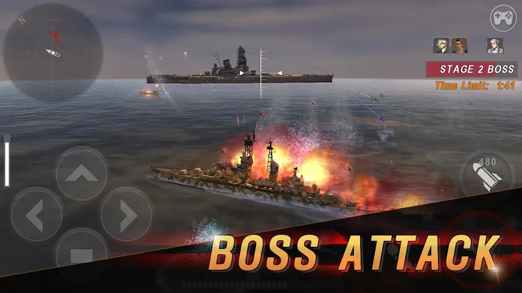 WARSHIP BATTLE:3D World War II — Безлимитные деньги и боеприпасы, скачать мод APK — скриншот 5