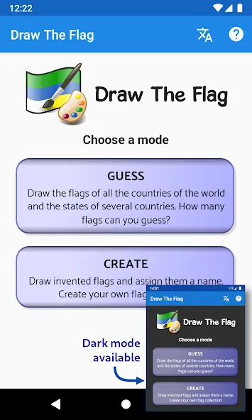 Draw The Flag - Quiz & Maker (Мод: Все флаги разблокированы и без рекламы) — скачать на Андроид — скриншот 1