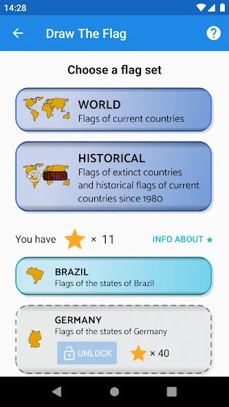 Draw The Flag - Quiz & Maker (Мод: Все флаги разблокированы и без рекламы) — скачать на Андроид — скриншот 2