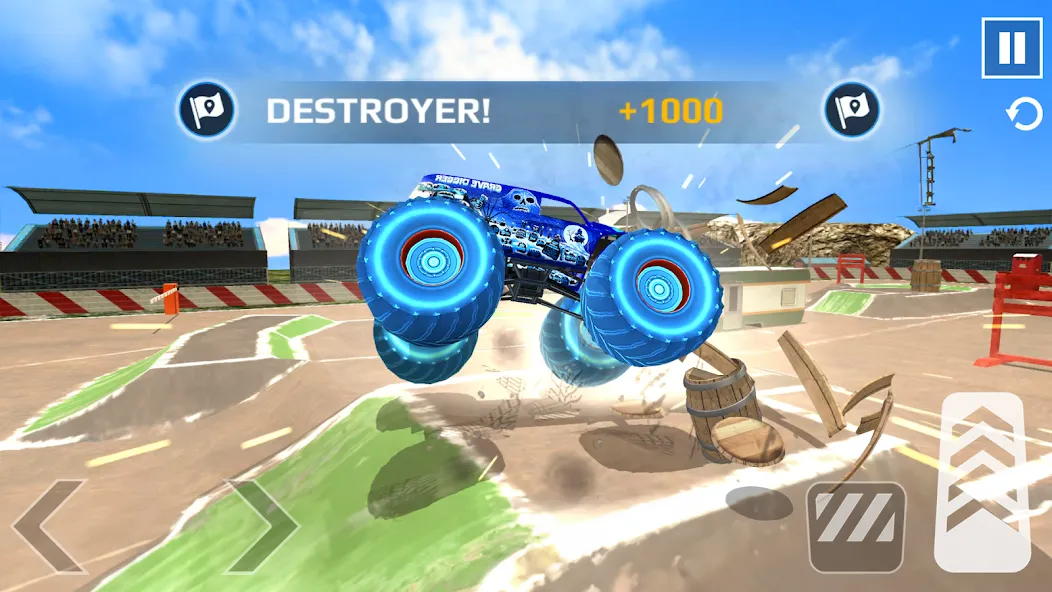 Car Games: Monster Truck Stunt на телефон — скачать мод: Безлимитные деньги и топливный запас — скриншот 4
