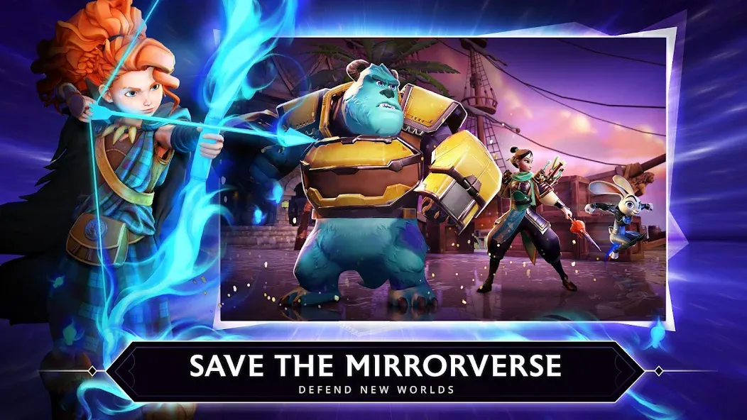 Скачать Disney Mirrorverse — Безлимитные ресурсы и герои разблокированы — скриншот 1