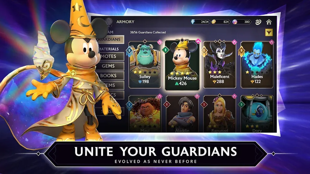 Скачать Disney Mirrorverse — Безлимитные ресурсы и герои разблокированы — скриншот 2