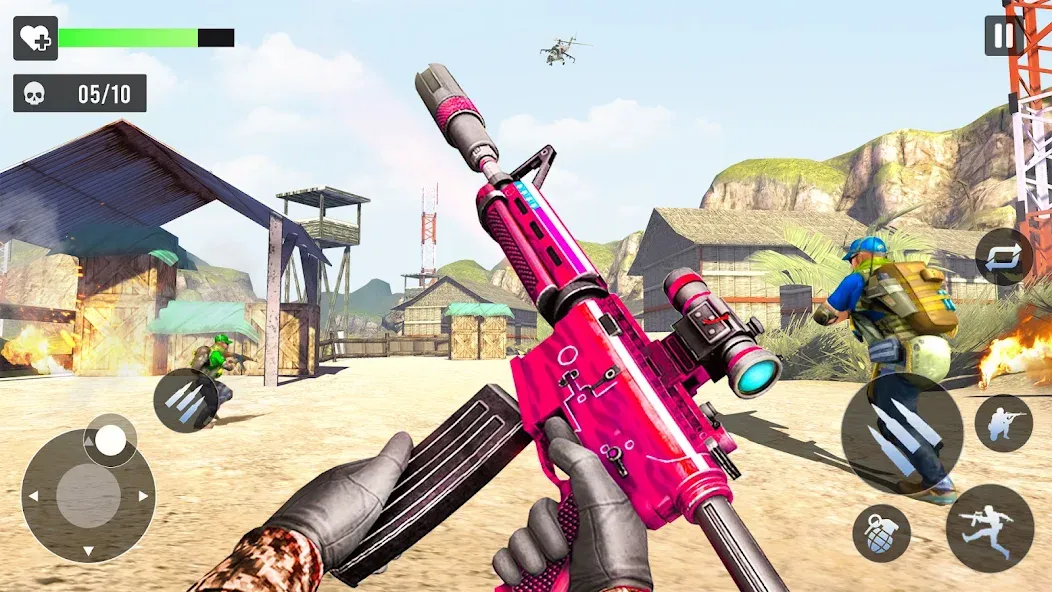 Мод Gun Games - FPS Shooting Games — Безлимитные деньги и оружие, скачать APK — скриншот 1 Мод Gun Games - FPS Shooting Games — Безлимитные деньги и оружие, скачать APK — скриншот 1