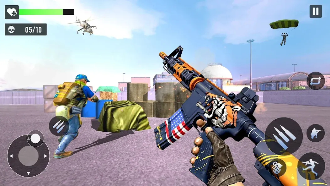 Мод Gun Games - FPS Shooting Games — Безлимитные деньги и оружие, скачать APK — скриншот 3 Мод Gun Games - FPS Shooting Games — Безлимитные деньги и оружие, скачать APK — скриншот 3