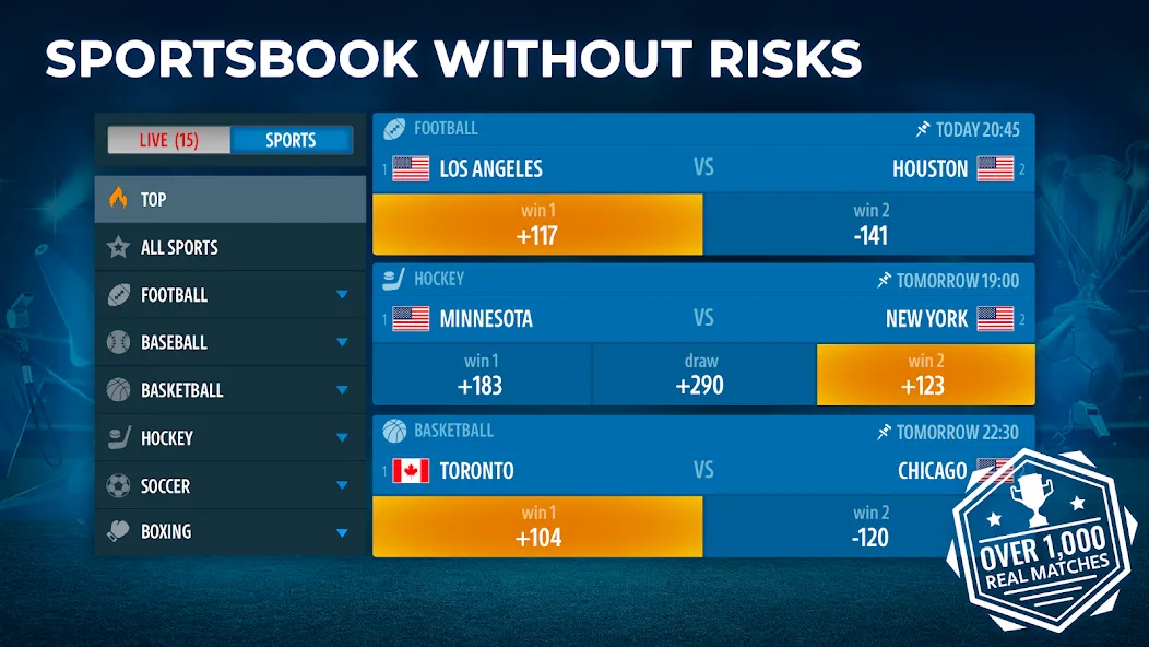 Скачать Sportsbook by Pokerist мод — Спортивные ставки без ограничений — скриншот 5