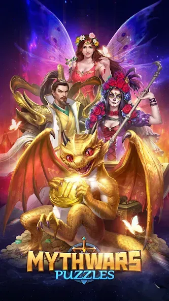 Скачать MythWars & Puzzles: RPG Match3 — Безлимитные ресурсы и энергия — скриншот 1