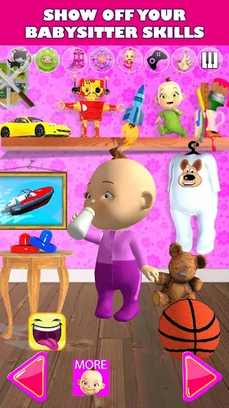 Скачать Talking Babsy Baby Mod APK — Без рекламы и все функции открыты — скриншот 4 Скачать Talking Babsy Baby Mod APK — Без рекламы и все функции открыты — скриншот 4