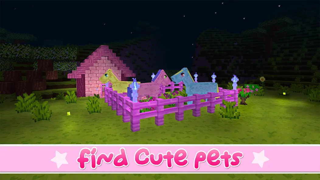 Kawaii World - Craft and Build бесплатно на Андроид — мод: Новые блоки и бесплатное строительство — скриншот 1 Kawaii World - Craft and Build бесплатно на Андроид — мод: Новые блоки и бесплатное строительство — скриншот 1