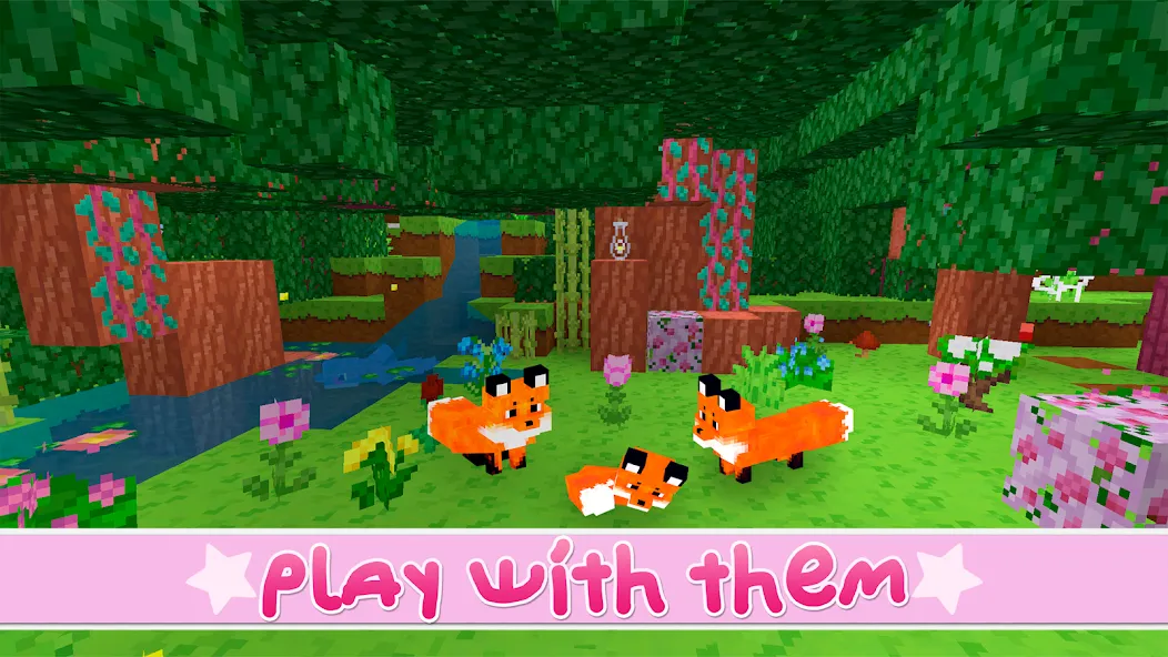 Kawaii World - Craft and Build бесплатно на Андроид — мод: Новые блоки и бесплатное строительство — скриншот 2 Kawaii World - Craft and Build бесплатно на Андроид — мод: Новые блоки и бесплатное строительство — скриншот 2