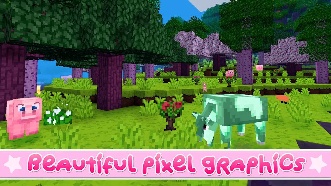 Kawaii World - Craft and Build бесплатно на Андроид — мод: Новые блоки и бесплатное строительство — скриншот 4 Kawaii World - Craft and Build бесплатно на Андроид — мод: Новые блоки и бесплатное строительство — скриншот 4
