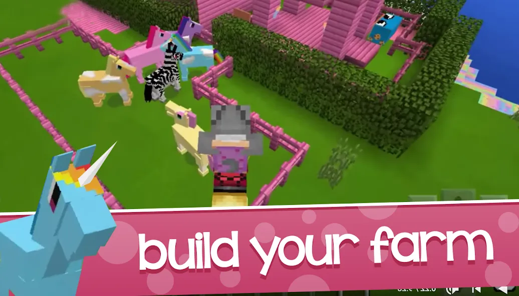Kawaii Craft World MOD APK скачать на Андроид — Милые блоки и безграничное строительство — скриншот 2