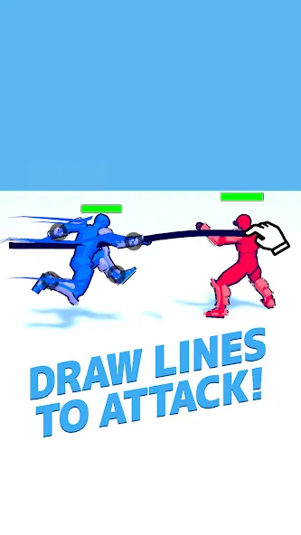 Draw Action: Freestyle Fight MOD APK скачать на Андроид — Открыты все бойцы и без рекламы — скриншот 1
