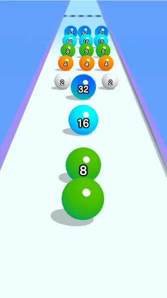 Ball Run 2048: merge number на телефон — скачать мод: Без рекламы и много монет — скриншот 2 Ball Run 2048: merge number на телефон — скачать мод: Без рекламы и много монет — скриншот 2