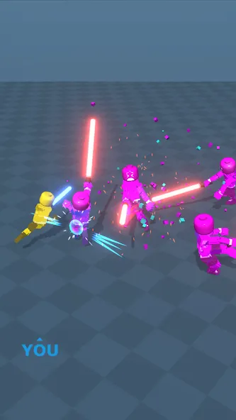 Block Gladiator 3D: sword duel мод на Андроид: Безлимитные деньги и алмазы — скриншот 1 Block Gladiator 3D: sword duel мод на Андроид: Безлимитные деньги и алмазы — скриншот 1