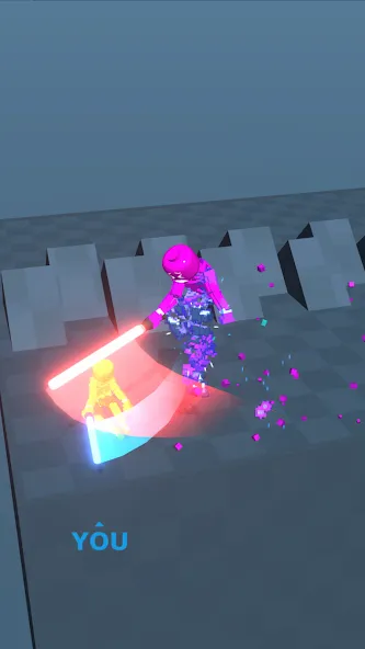 Block Gladiator 3D: sword duel мод на Андроид: Безлимитные деньги и алмазы — скриншот 3 Block Gladiator 3D: sword duel мод на Андроид: Безлимитные деньги и алмазы — скриншот 3
