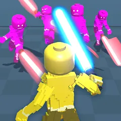 Block Gladiator 3D: sword duel мод на Андроид: Безлимитные деньги и алмазы
