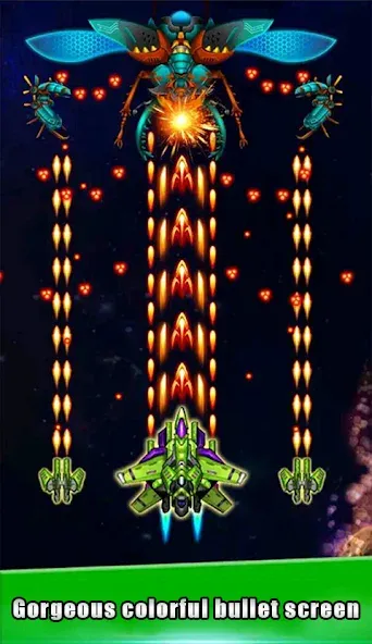Galaxy Attack - space shooting — последняя версия с модом (Безлимитные деньги и патроны) — скриншот 4 Galaxy Attack - space shooting — последняя версия с модом (Безлимитные деньги и патроны) — скриншот 4